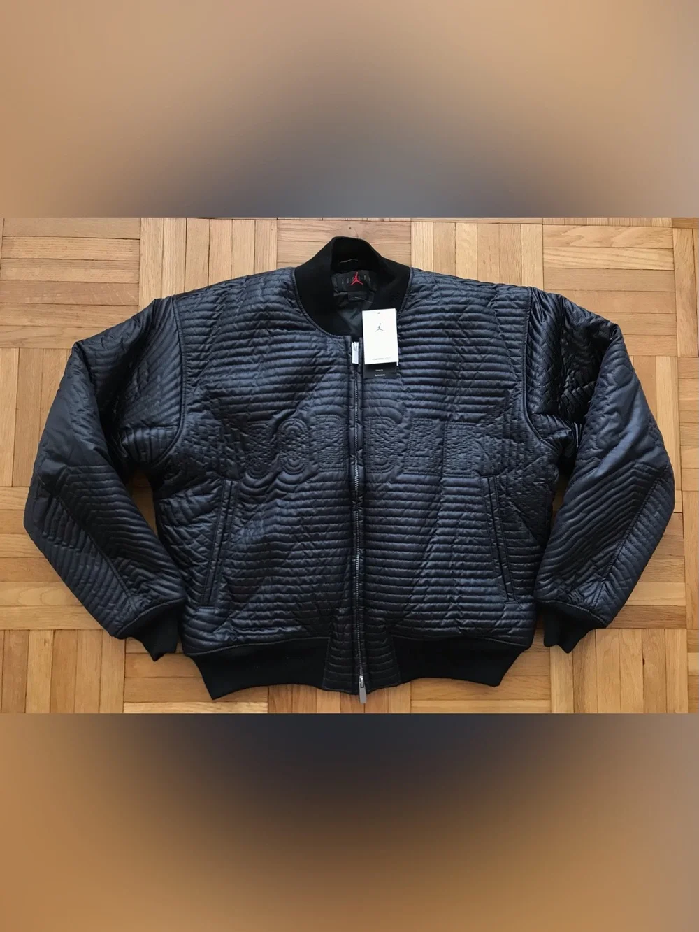 Size Large Mens Jordan Flight Nylon Full-Zip Varsity Jacket Black II5314-010